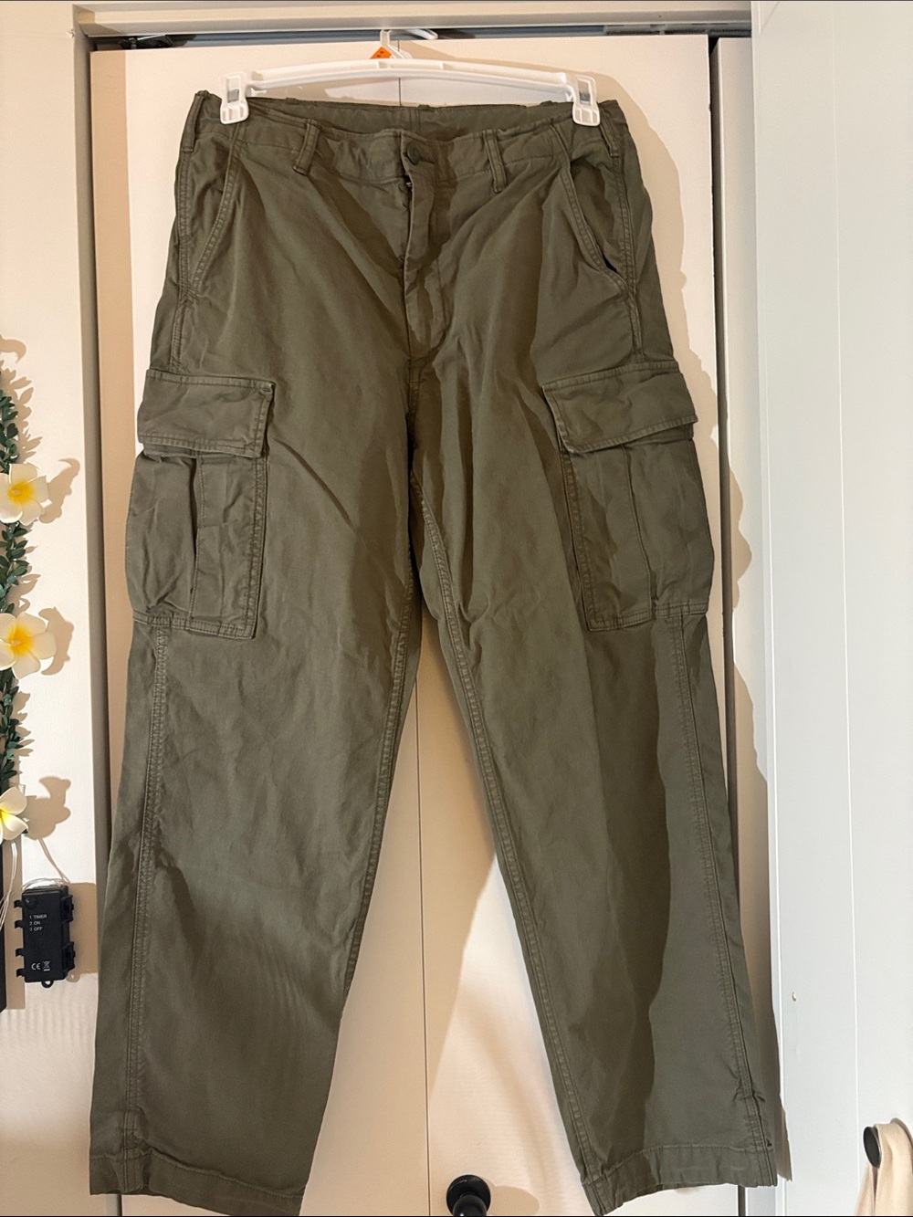 Uniqlo Unisexe Cargo Pants - Olive Green